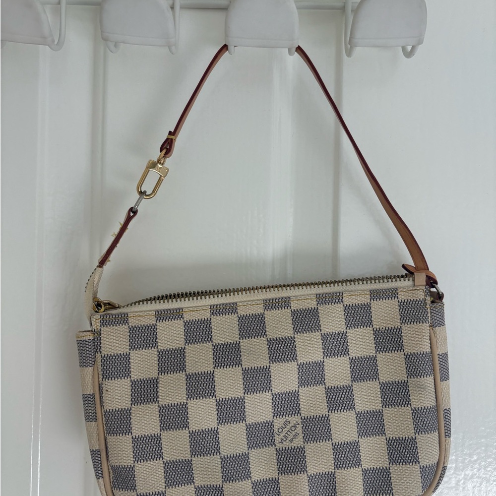 Louis Vuitton Checkered Wristlet Clutch